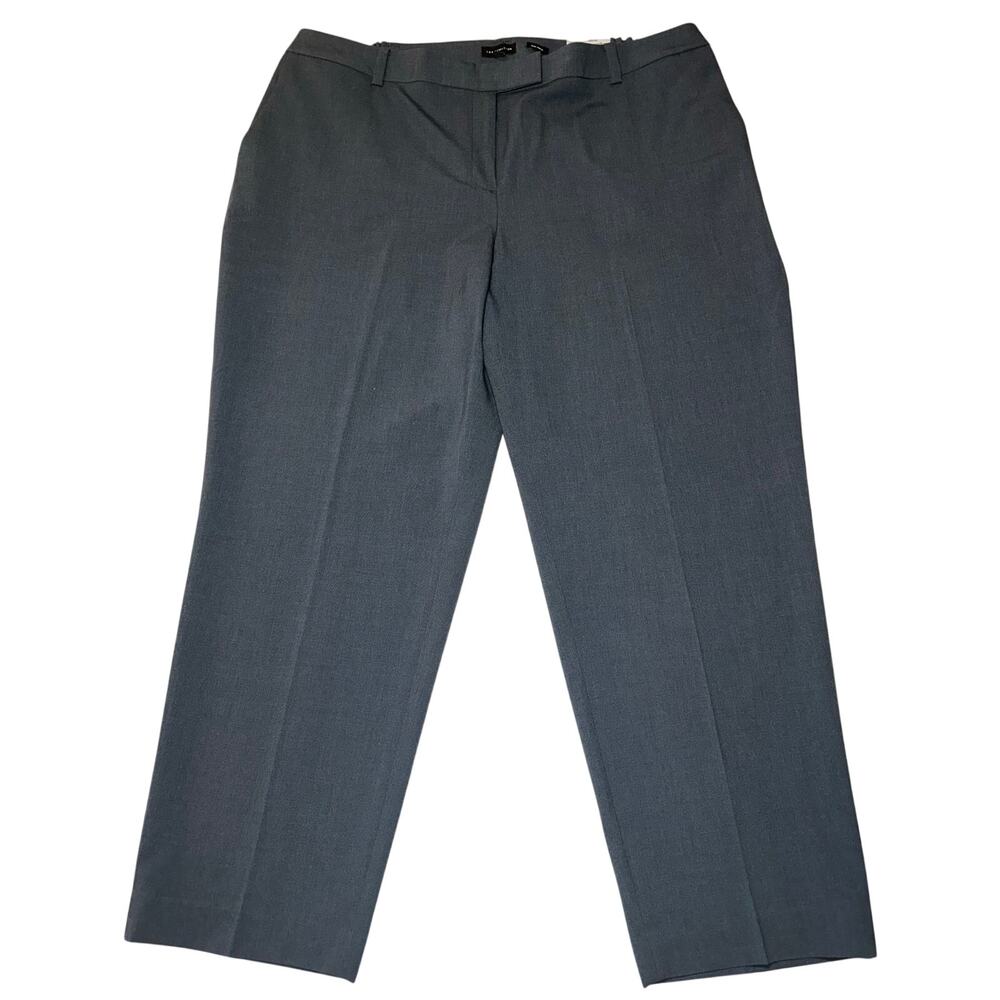 The Limited Dress Pants Woman’s Plus Size 18W Grey Slim Ankle Flat Front Stretch
